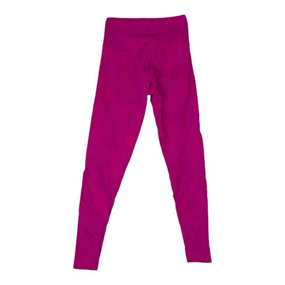 Onzie women's small medium pink leggings laser cut out barbie bright gym lulu - Picture 3 of 12